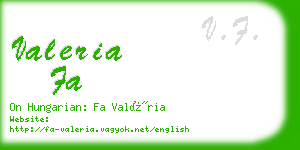 valeria fa business card